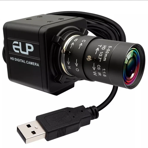 ELP 5MP Global Shutter 10X Zoom USB Industrial Camera 1944P 50fps/1080P 60fps