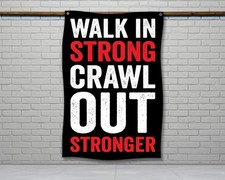 Motivational Gym Flag - Custom Wall Tapestry for Home and Garage Gym Decor