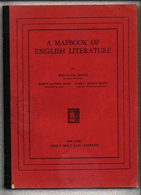 A Mapbook of English Literature - John D'Auby Briscoe - Henry Holt 1936 Atlas