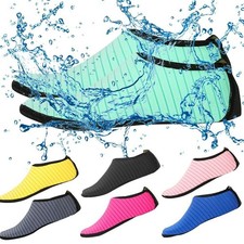 Men Women Skin Water Shoes Aqua Beach Socks Yoga Exercise Pool Swim Slip On Surf