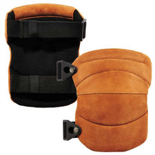 Ergodyne 18232 Ergodyne 230LTR Brown Leather Knee Pads - Wide Soft Cap