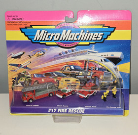Vtg 1995 Micro Machines #17 FIRE RESCUE Miniature Vehicle Set Galoob NIB