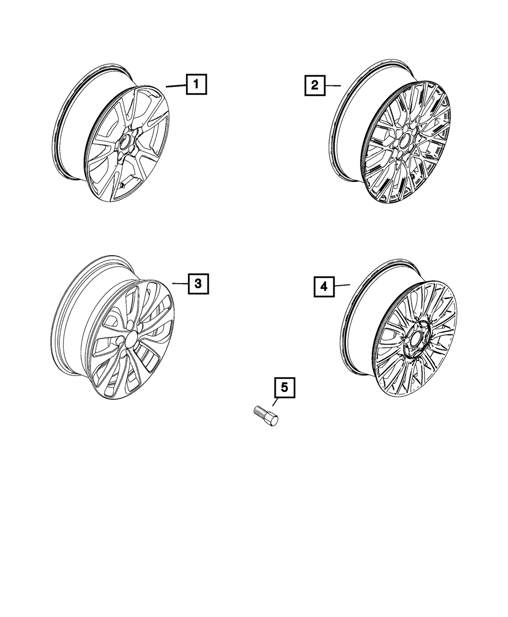 Genuine Mopar Aluminum Wheel 7CH95U00AA