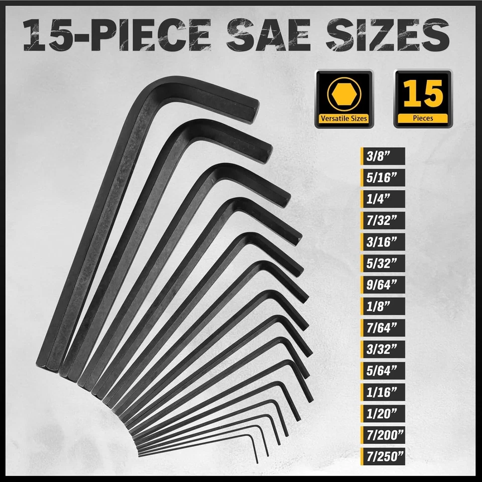 ELEAD 31 Piece Allen Wrench Hex Key Set SAE & Metric Long Short with Torque - Image 4 of 4