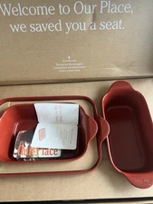Our Place 5 Piece Bakeware And Oven Rack FIRECRACKER RED New In Dented Box