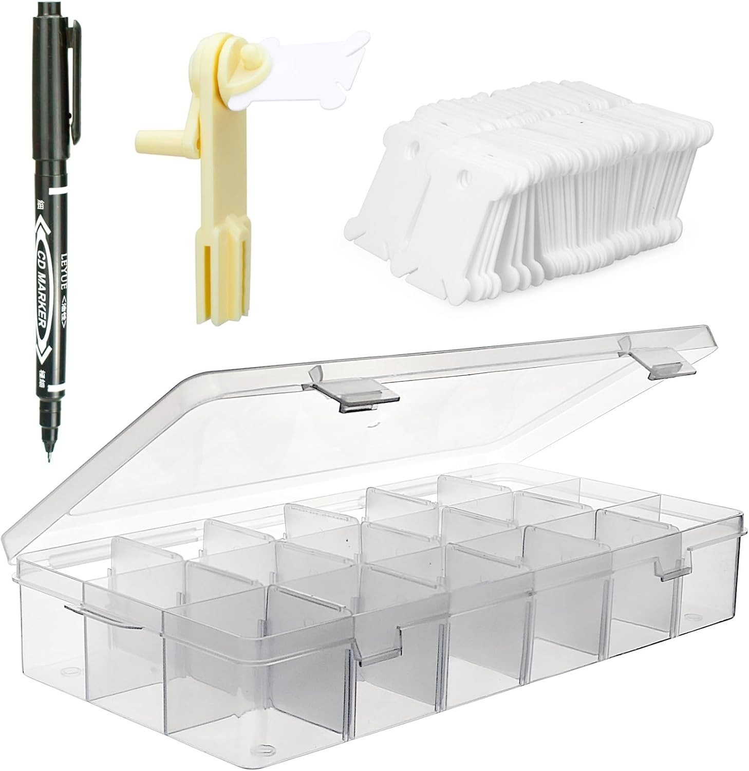 Floss Organizer 1 Removable 18 Compartments Storage Box