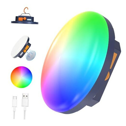10000mAh 3000LM Rechargeable RGB Camping Light Flashlight Portable LED Camping