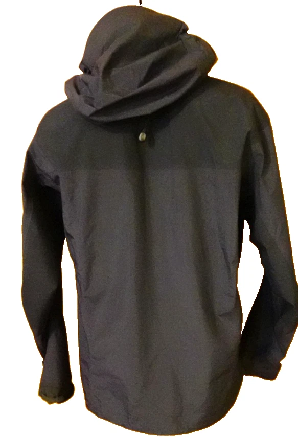 Arc'teryx Men’s beta Black Hooded Nylon Rain Coat Jacket Full zip Windbreaker~M image 4