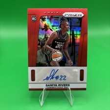 Saniya Rivers 2025 Panini Prizm WNBA RC Red /99 Rookie AUTO #TG-SR Sun