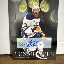 Upper Deck 2023-24 Metal Universe Lunar Cycle Mattias Ekholm Auto LC-20