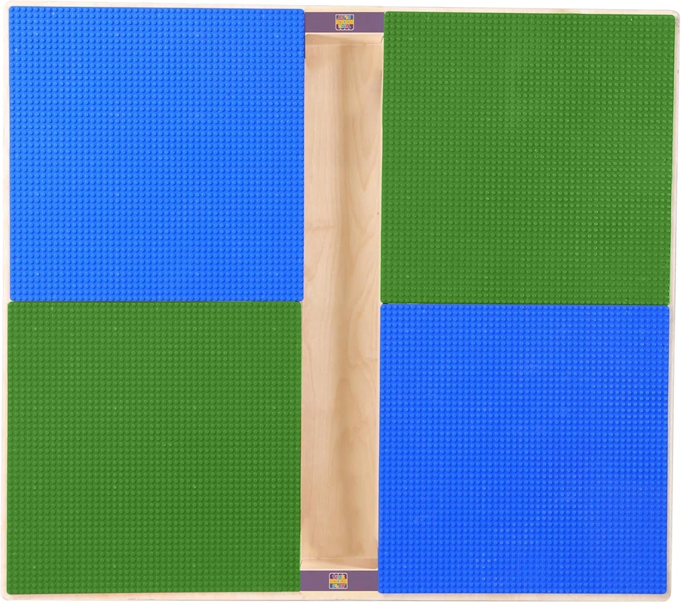 Mesa de juego Time-2-Play grande 35” X 31” superficie madera contrachapada de abedul rojo y azul Montesso Foto 4 de 4