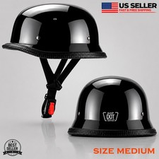 Dot German Motorcycle Half Helmet Scooter Chopper Helmet Casco Glossy Black M Dot German Motorcycle Half Helmet Scooter Chopper Helmet Casco Glossy Black M
