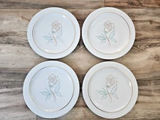 Easterling Spencerian Rose Dinner Plates | Set of 4 | 10.5" diameter | Beautiful