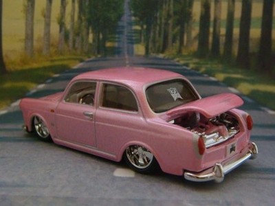Metallic Pink 1967 VW Volkswagen Type 3 1600 Notchback Hot Rod 1/64 Scale LE C