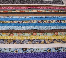Jelly Roll 20 2.5" Precut Strips Cotton Fabric Mixed 2 Quilts. Crafts, Sewing