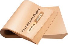 100 PCS Unbleached Parchment Paper 23cm X 33cm baking paper, air fryer paper, no
