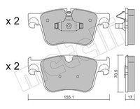 Metelli Bremsbelagsatz, Scheibenbremse 22-0985-0 FüR CitroËN Peugeot