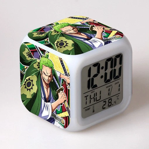 Anime One Piece Alarm Clock One Piece LED Alarm Clock Four Square Clock Gift - Image 2 of 3