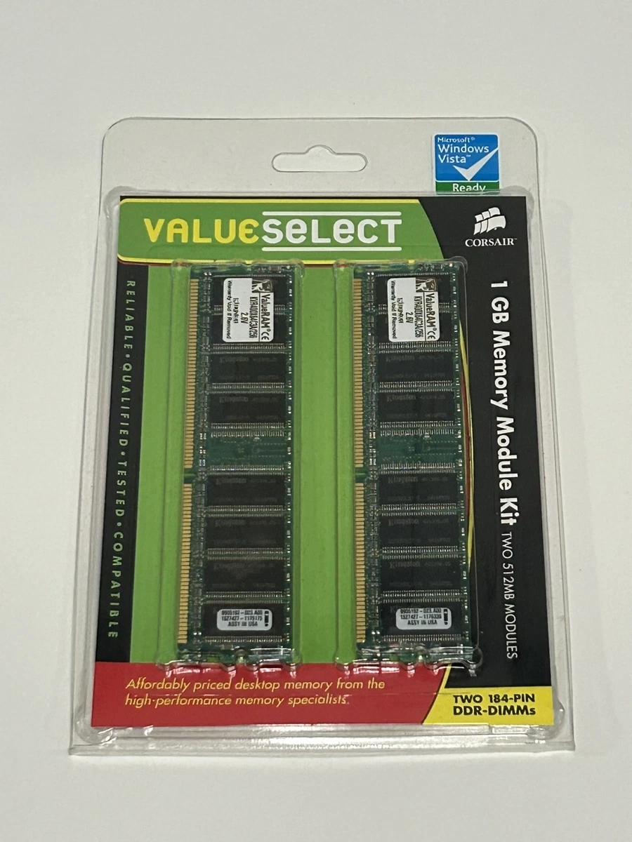 CORSAIR PC3200 512MB 32Mx64 non-ECC 184ピンDIMM unbuffered