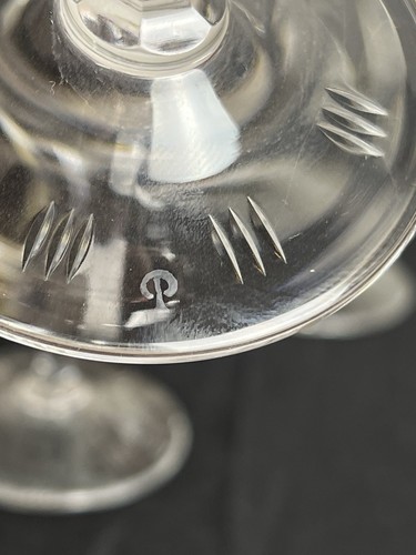 10 Peill & Putzler Bohemian Ruby Red Cut To Clear Crystal Stem Wine Hock Glasses - Picture 7 of 7