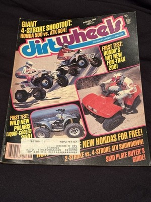 August 1990 Dirt wheels Magazine,Honda Fun-traxx,Polaris 350,4-stroke Shoot-out,