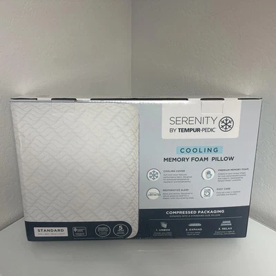 Serenity by Tempur-Pedic Cooling Memory Foam Pillow - Standard Open Box