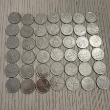 Lot of 42 Canadian Quarters different years 1970’s 2000’s 1990’s 1980’s