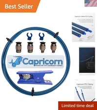 Capricorn PTFE Tubing 1 Meter with Cutter, Metal Teeth Fittings & Clips