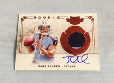 JAKE LOCKER 2011 Panini NFL Plates & Patches - RPA Rookie Auto #182/299 TITANS
