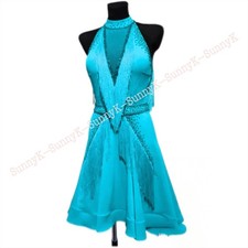 jz Handmade Women Samba Ballroom Swing Salsa Rumba Latin Dance Dress RHYTHM