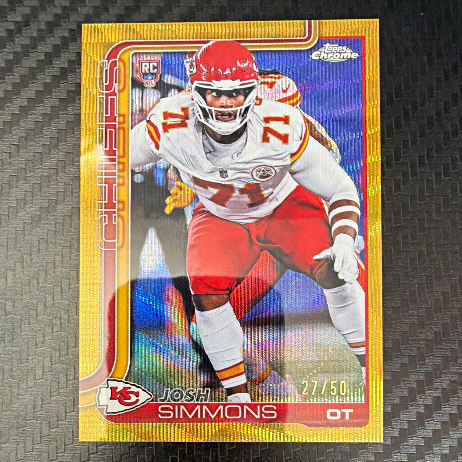 Josh Simmons Topps Chrome #304 Gold Refractor