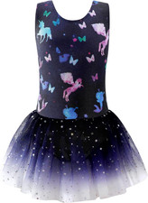 Sparkly Ballet Leotard with Tutu for Girls 1-10 Years - Dance  Gymnastics