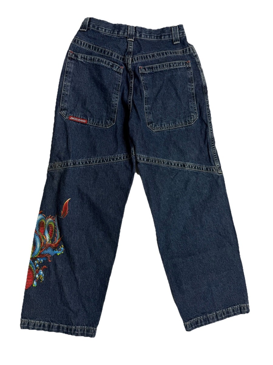 パンツ jnco jeans 90s sk8 Vintage 1990s JNCO Skater jeans Wide Leg Dragon USA Pant 27x28 (V
