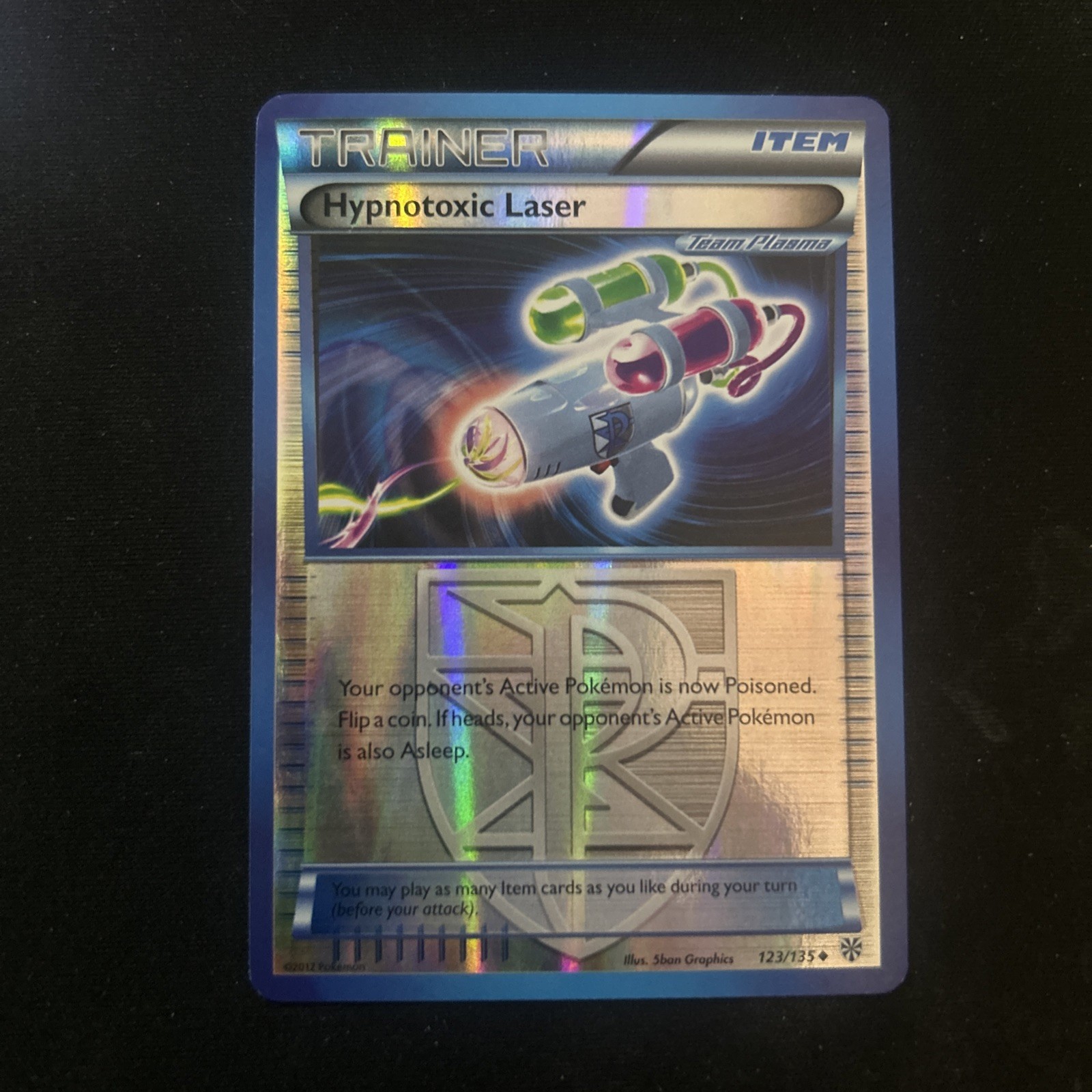 Pokemon Card Hypnotoxic Laser Reverse Holo Plasma Storm 123/135 Lightly Played