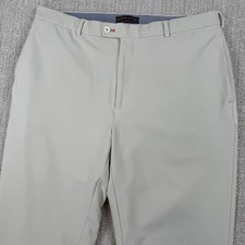 Peter Millar Men  s 36x30 Wicking Element Straight Beige Performance Golf Pants