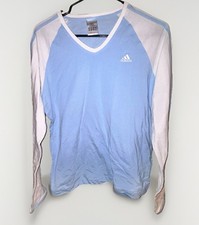 Women s Adidas long-sleeve shirt Activewear V-neck raglan sleeves Running Size M