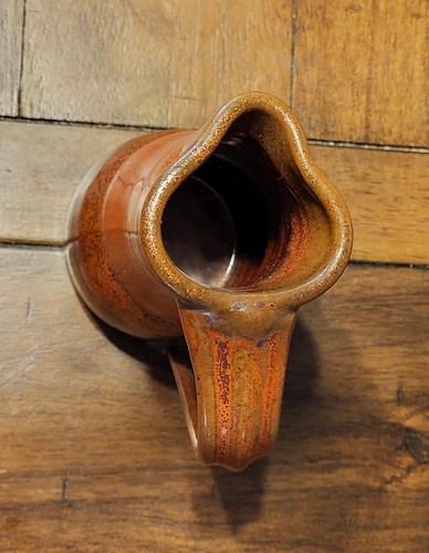 Pottery Pitcher Signed Robert Klander Glazed Decorative ceramic Brown, Vintage - Picture 5 of 5