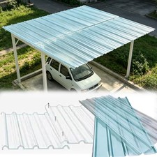 Clear Corrugated Plastic Roof Panels 6 pcs 3'x 3.2' 1x0.9 m/39x35 in, 6