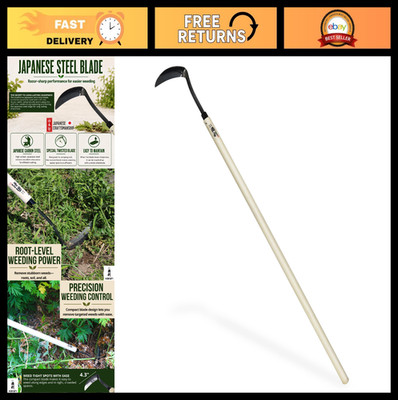 42'' Long Handle Japanese Weeder Tool - Stand Up Weed Remover Sickle Hoe, Sharp S