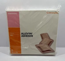 10ct 1 Box Smith & Nephew Allevyn Adhesive 7" x 7" Foam Dressing 66020045 EXP 22