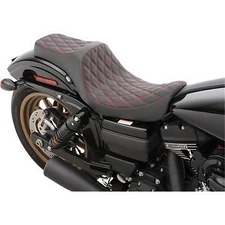 Drag specialties 0803-0604 Predator III Seat Red Double Diamond Stitch