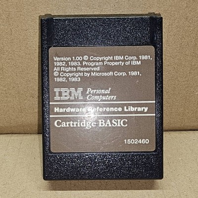 1983 IBM PC JR. Hardware Reference Library Cartridge BASIC 1502460