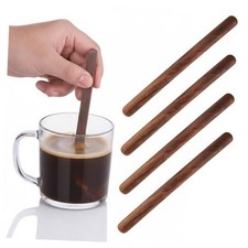 4 Pcs Wood Coffee Stirrers, Reusable Multifunctional Stir Sticks, Stir Sticks