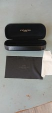 COACH Black Hard Clamshell Sunglass Eyeglass Case With A Matching Cleaning Cloth