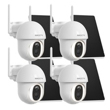 ARCCTV 4G LTE Cellular Security Camera No WiFi 4MP Solar Camera Outdoor Pan/Tilt