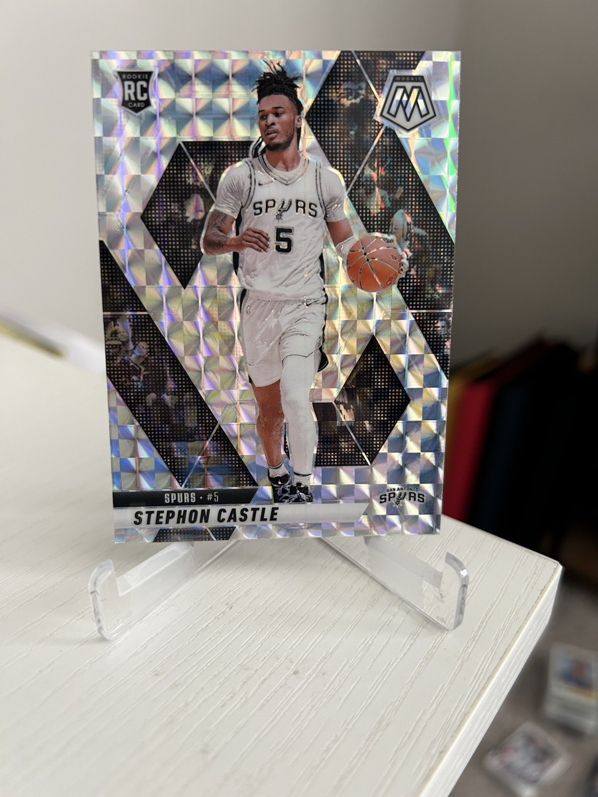 2024-25 Panini Mosaic Stephon Castle Rookie Mosaic Prizm Card No. 236
