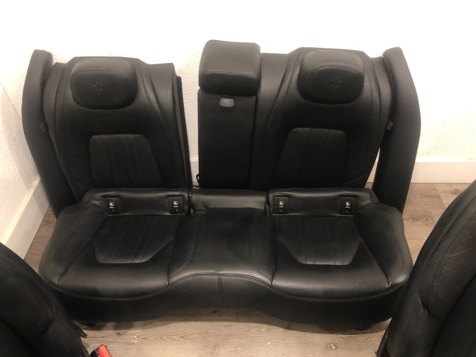 2014-2017 MASERATI GHIBLI COMPLETE FRONT & REAR BLACK LEATHER SEATS SEAT SET OEM