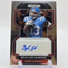 Braylon Sanders 2023 Prizm Draft Picks Silver Prizm AUTO Autograph RC Card