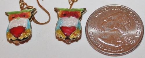 ORECCHINI ARTIGIANALI CLOISONNE E SMALTO - assemblati a mano USA - SCELTA - Foto 12 di 14