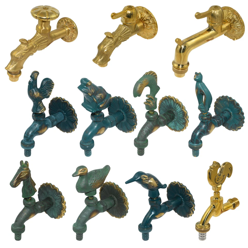 Nostalgie Wasserhahn Auslaufhahn Auslaufventil Antik Garten Aussen